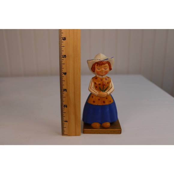 Vintage Holland Hand Painted Dutch Wood Mini Doll - Picture 3 of 4